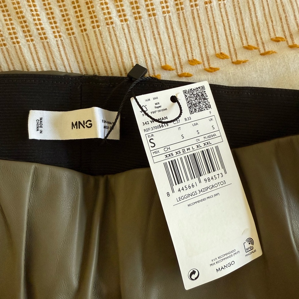 MNG Olive Green Pleated pants
